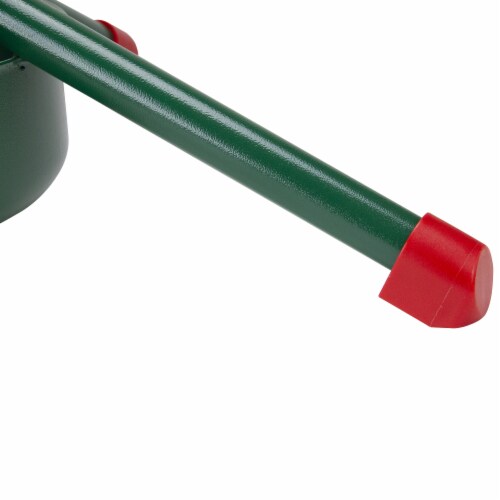 Jack Post 29.5 Green and Red Christmas Tree Stand Real Live Trees Up to 12' Tall Perspective: left