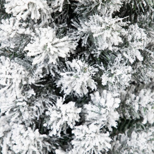 Northlight Pencil Flocked Pine Artificial Christmas Tree - 6' - Unlit Perspective: left