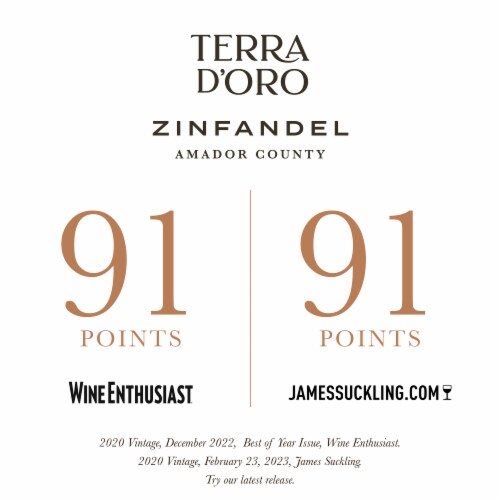 Terra d'Oro Zinfandel California Red Wine 750 ml Perspective: left