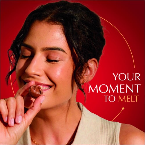Lindt LINDOR Milk Chocolate Candy Truffles Bag Perspective: left