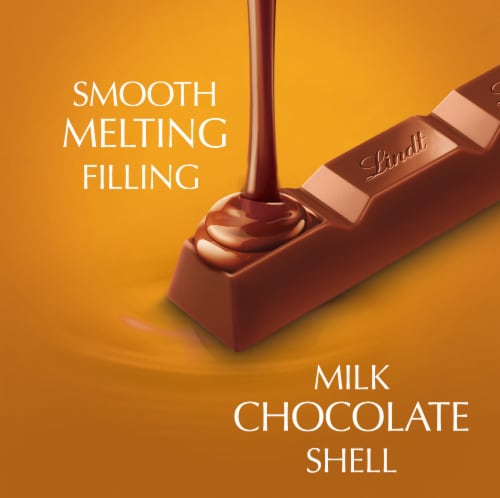 Lindt LINDOR Caramel Milk Chocolate Truffle Candy Stick Perspective: left