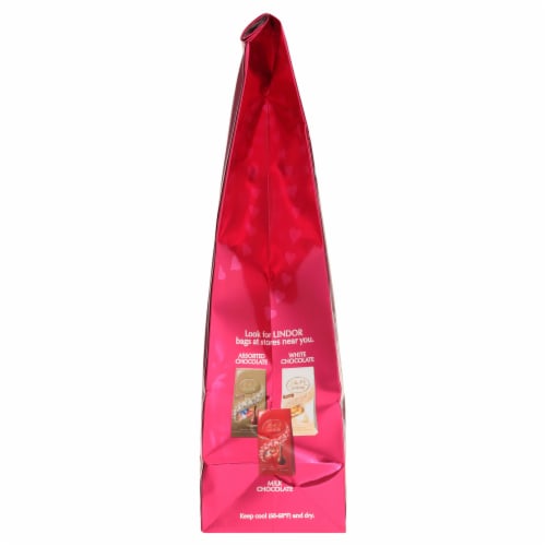 Lindt Valentine Milk & White Chocolate Truffles Perspective: left