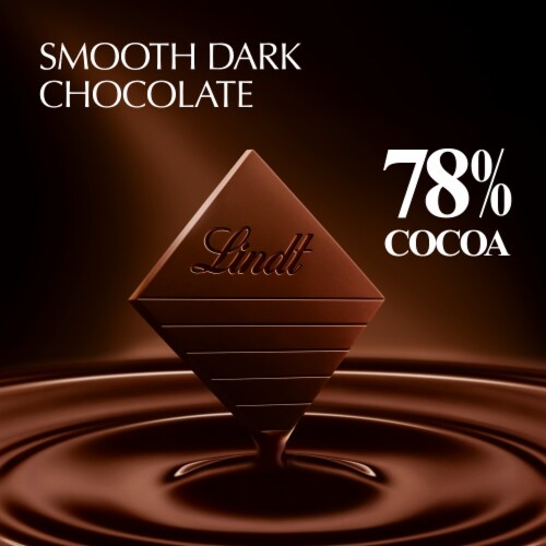 Lindt EXCELLENCE 78% Cocoa Dark Chocolate Candy Bar Perspective: left