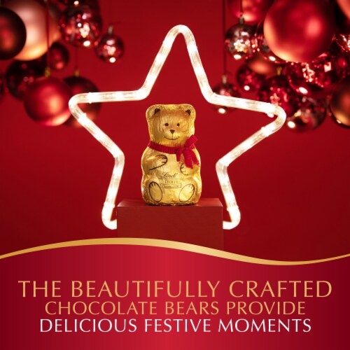 Lindt Holiday TEDDY BEAR Milk Chocolate Candy Perspective: left
