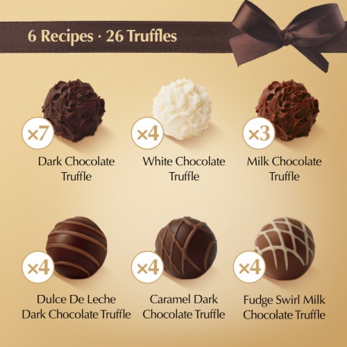 Lindt Truffles, Milk Chocolate, Milk with White - 2 truffles, 0.8 oz