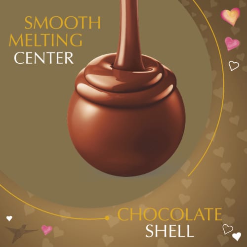 Lindt LINDOR Valentine's Day Assorted Chocolate Candy Truffles Bag Perspective: left