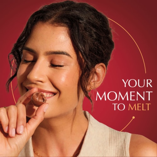 Lindt LINDOR Double Chocolate Milk Chocolate Candy Truffles Bag Perspective: left
