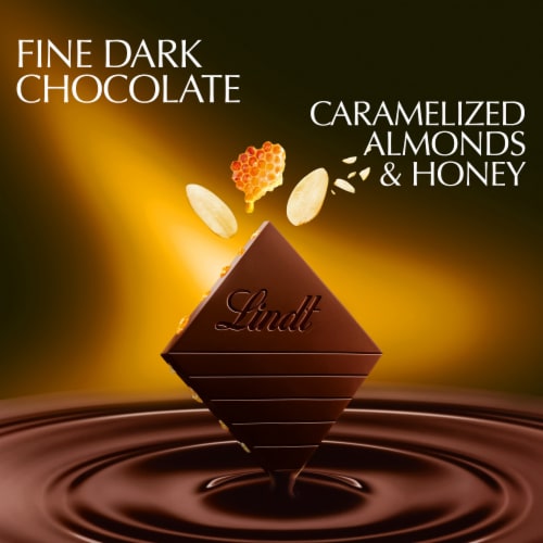 Lindt EXCELLENCE Almond with a Touch of Honey Dark Chocolate Candy Bar Perspective: left