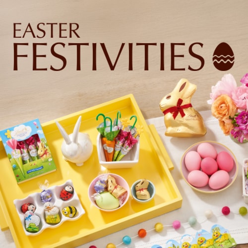 Lindt Tulips Solid Milk Chocolate Easter Candy Pack Perspective: left