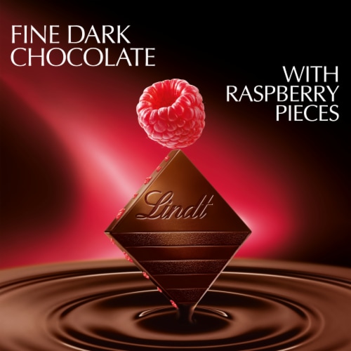 Lindt EXCELLENCE Raspberry Dark Chocolate Candy Bar Perspective: left