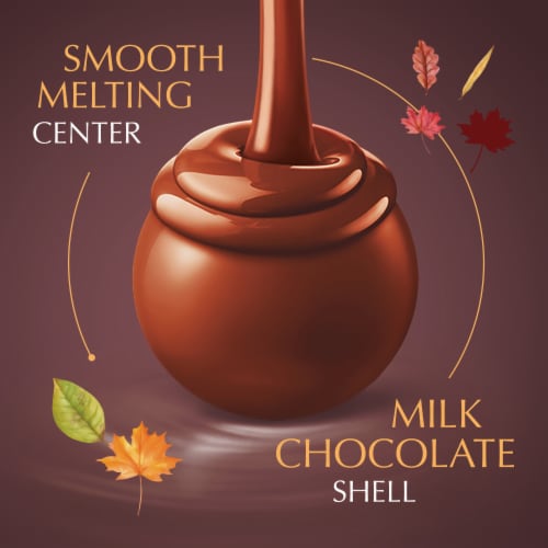 Lindt LINDOR Maple Milk Chocolate Candy Truffles Perspective: left