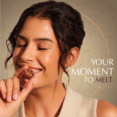 Lindt LINDOR Non-Dairy Oatmilk Dark Chocolate Candy Truffles Bag Perspective: left