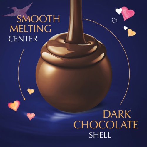Lindt LINDOR Dark Chocolate Candy Truffles Valentine's Day Chocolate Bag Perspective: left