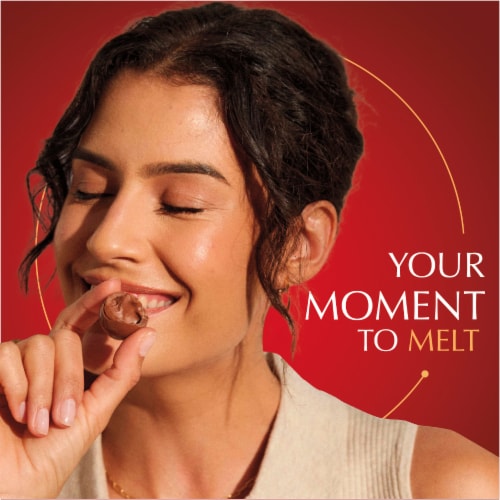 Lindt LINDOR Milk Chocolate Candy Truffles Bag Perspective: left