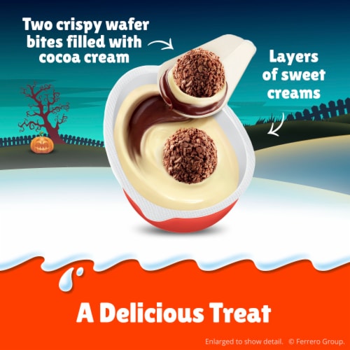 Kinder Joy Eggs Halloween Kids Party Favors Sweet Cream And Chocolatey Wafers Perspective: left