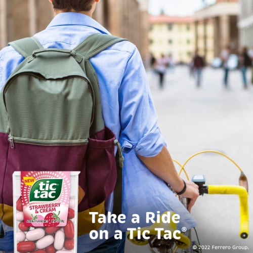 Tic Tac Strawberry & Cream Flavored Mints Perspective: left