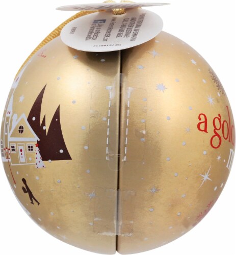 Ferrero Rocher Hazelnut Chocolates Ornament Tin Perspective: left