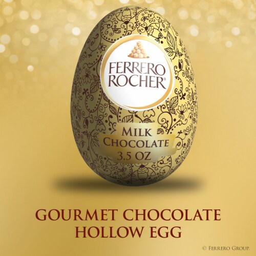 Ferrero Rocher Hollow Milk Chocolate & Hazelnut Egg Gift and Celebration Treat Perspective: left