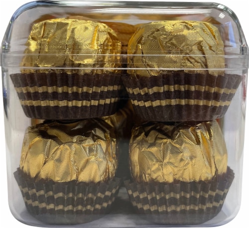Ferrero Rocher Fine Hazelnut Chocolates Candy Gift Box Perspective: left