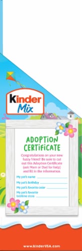 KinderÂ® Mix Assorted Chocolate Confections and Plush Lamb Easter Toy Perspective: left