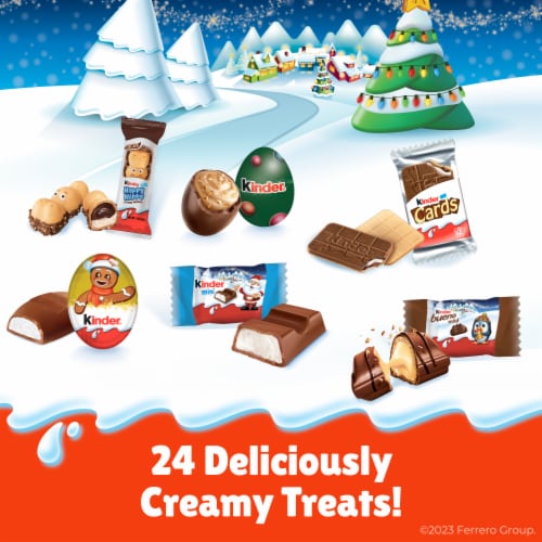 Kinder Holiday Advent Calendar Individually Wrapped Pieces