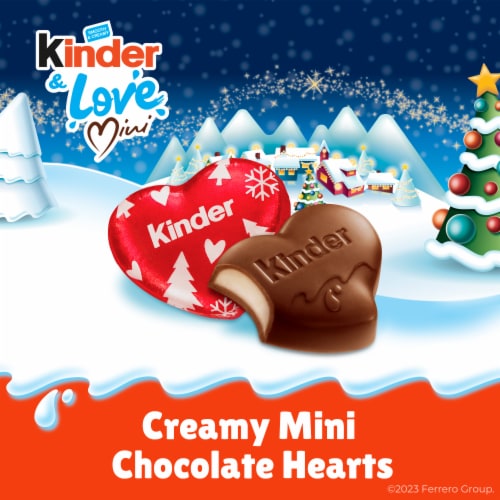 Kinder & Love Holiday Gift Box Chocolatey Candy Individually Wrapped Perspective: left