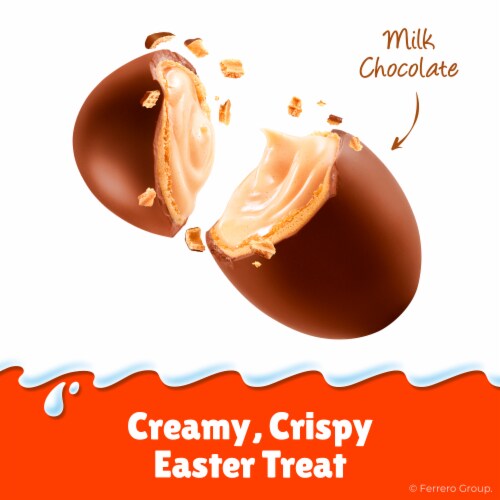 Kinder Bueno Easter Eggs Milk Chocolate With Creamy Hazelnut Filling Perspective: left