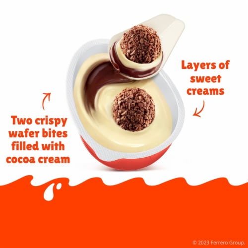 Kinder Joy Eggs, Treat Plus Toy, Sweet Cream and Chocolatey Wafers Perspective: left