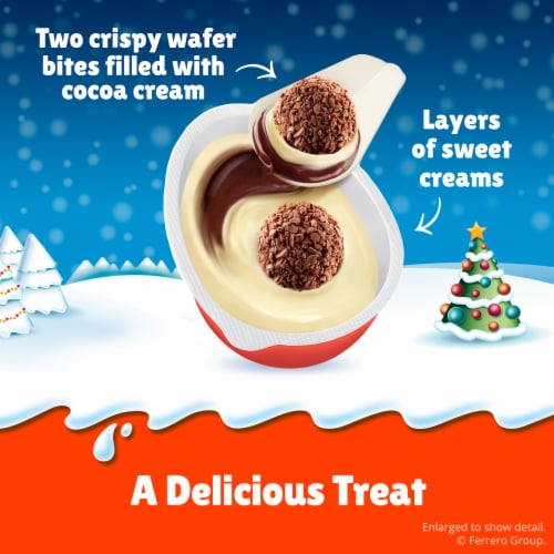 Kinder Joy Eggs, Treat Plus Toy, Sweet Creams and Crispy Chocolatey Bites, Individually Wrapped Perspective: left