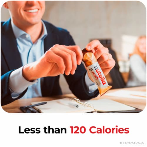 Nutella B-ready Hazelnut Spread With Cocoa Individually Wrapped Snack Bars Snack Bar Pack Perspective: left