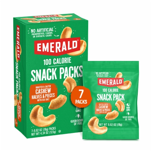 Emerald® 100 Calorie Packs Roasted & Salted Cashews Perspective: left