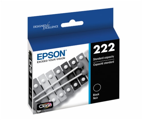 Epson T222 Standard Capacity Black Ink Cartridge Perspective: left