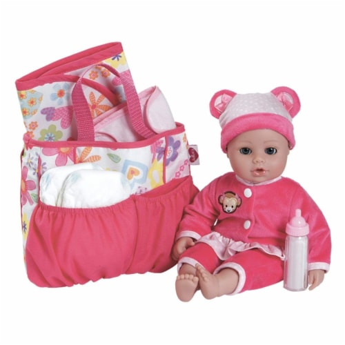 Adora Baby Doll Diaper Bag Doll Accessories Set Pink Flower Power 13 Inches Fry s Food Stores