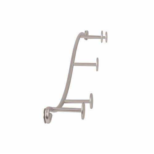 Spectrum Sweep Screw Mount 5-Hook Single Rack - Satin Nickel Perspective: left