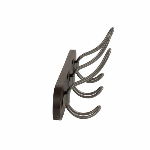 Spectrum Millbrook 3-Hook Rack - Natural/Silver Perspective: left