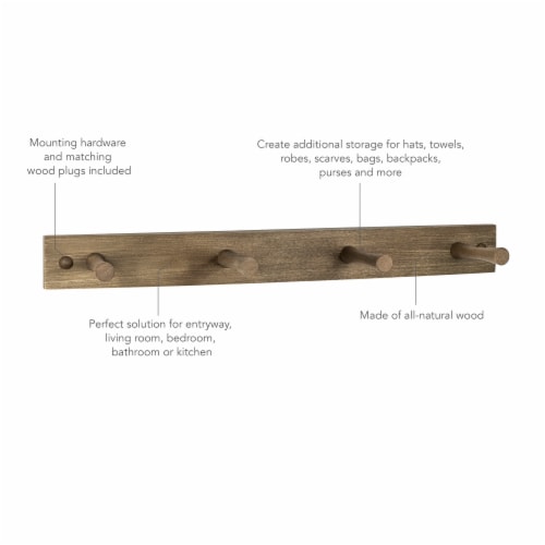 Spectrum Small 4 Peg Rack - Griege Perspective: left