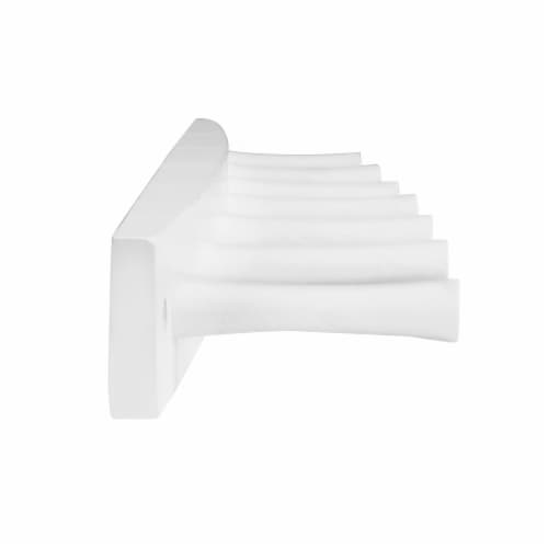 Spectrum Wall Mount Wood Rack - White Perspective: left