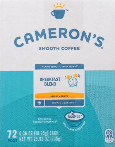 Cameron's® Breakfast Blend Single Serve Coffee Pods Perspective: left