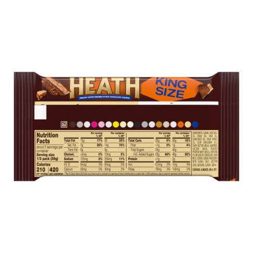HEATH Chocolatey English Toffee King Size Candy Pack Perspective: left