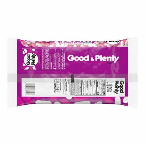 GOOD & PLENTY Licorice Fat Free Candy Bulk Bag Perspective: left