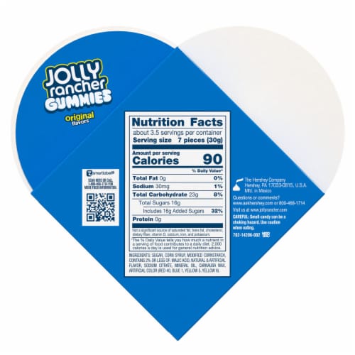 JOLLY RANCHER Gummies Assorted Fruit Flavored Valentine Candy Gift Box Perspective: left