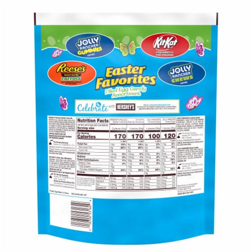Hershey Assorted Flavored Easter Candy Bag Perspective: left