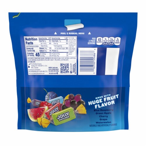 JOLLY RANCHER Assorted Fruit Flavored Hard Candy Resealable Bag Perspective: left