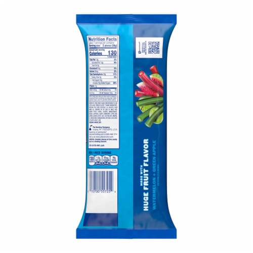 JOLLY RANCHER Ropes Watermelon and Green Apple Flavored Candy Bag Perspective: left