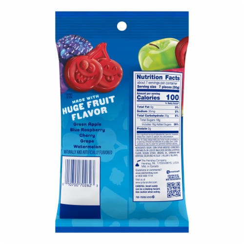 JOLLY RANCHER Gummies Assorted Fruit Flavored Candy Bag Perspective: left