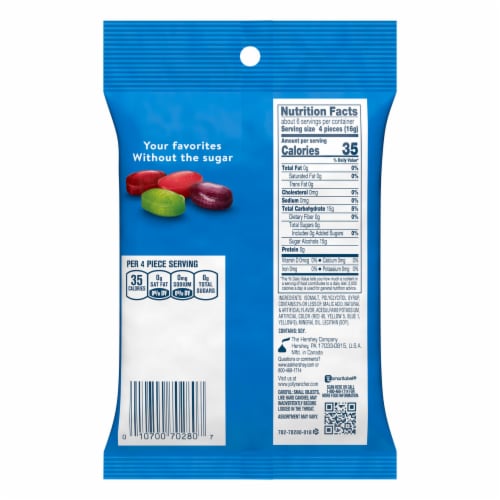 JOLLY RANCHER Zero Sugar Assorted Fruit Flavors Hard Candy Bag Perspective: left