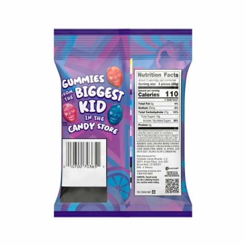 SHAQ-A-LICIOUS XL GUMMIES Original Flavor Chewy Candy Bag Perspective: left