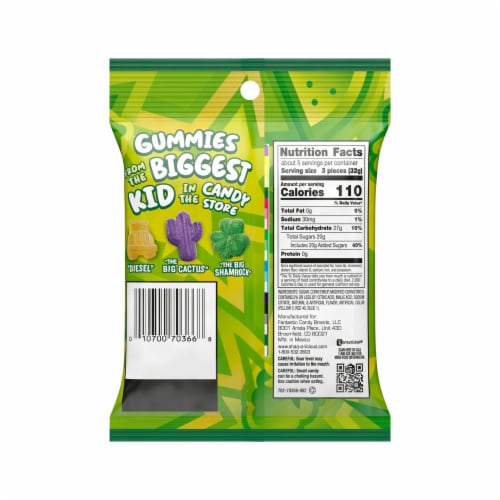 SHAQ-A-LICIOUS XL GUMMIES Sour Chewy Candy Bag Perspective: left