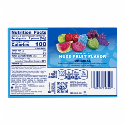 JOLLY RANCHER Gummies Original Fruit Flavored Candy Box Perspective: left