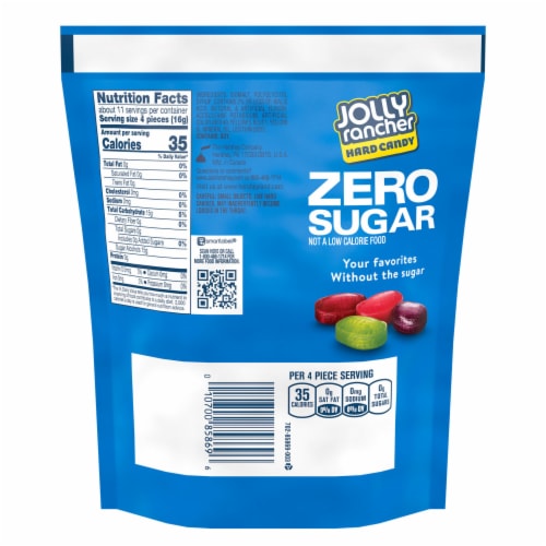 JOLLY RANCHER Zero Sugar Assorted Fruit Flavored Hard Candy Bag Perspective: left